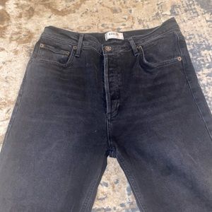 Agolde riley washed black jeans